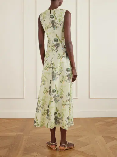 DÔEN Adelana Printed Ramie Midi Dress | Thumbnail 3 DÔEN Adelana Printed Ramie Midi Dress | Thumbnail 3