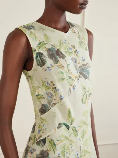 DÔEN Adelana Printed Ramie Midi Dress | Thumbnail 4 DÔEN Adelana Printed Ramie Midi Dress | Thumbnail 4