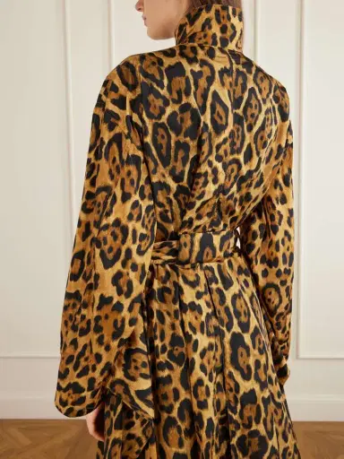 Alaïa Belted Leopard-print Taffeta Trench Coat | Thumbnail 4 Alaïa Belted Leopard-print Taffeta Trench Coat | Thumbnail 4