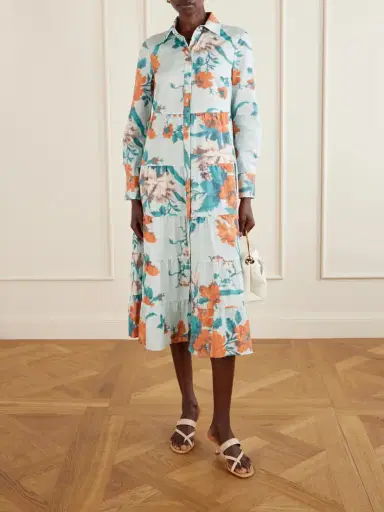 Erdem Tiered Floral-print Cotton Midi Dress | Thumbnail 2