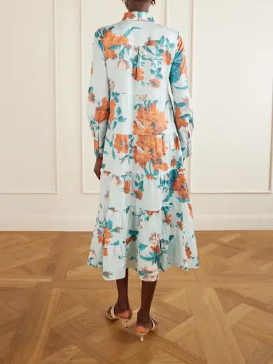 Erdem Tiered Floral-print Cotton Midi Dress | Thumbnail 3