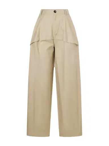 Loewe + Paula's Ibiza Paneled Cotton Gabardine Wide-leg Pants | Thumbnail 1