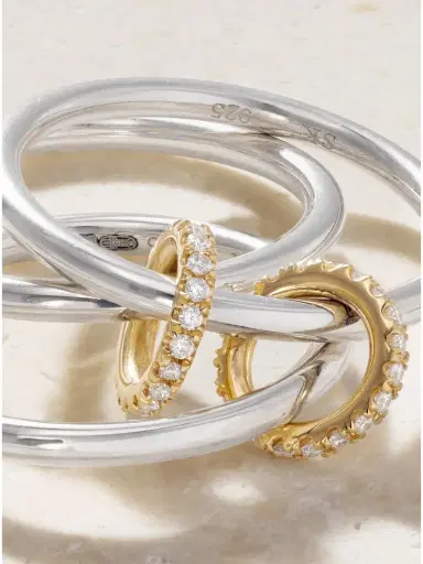 Spinelli Kilcollin Solarium Sterling Silver, 18-karat Gold And Diamond Ring | Thumbnail 4 Spinelli Kilcollin Solarium Sterling Silver, 18-karat Gold And Diamond Ring | Thumbnail 4