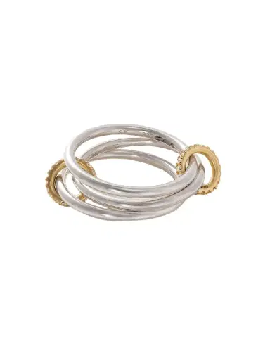 Spinelli Kilcollin Solarium Sterling Silver, 18-karat Gold And Diamond Ring | Thumbnail 1 Spinelli Kilcollin Solarium Sterling Silver, 18-karat Gold And Diamond Ring | Thumbnail 1