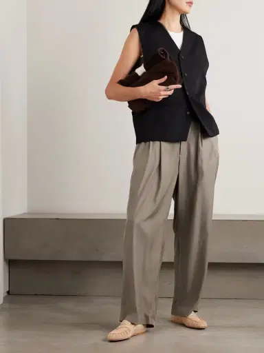 ssstein Pleated Twill Wide-leg Pants | Thumbnail 2 ssstein Pleated Twill Wide-leg Pants | Thumbnail 2