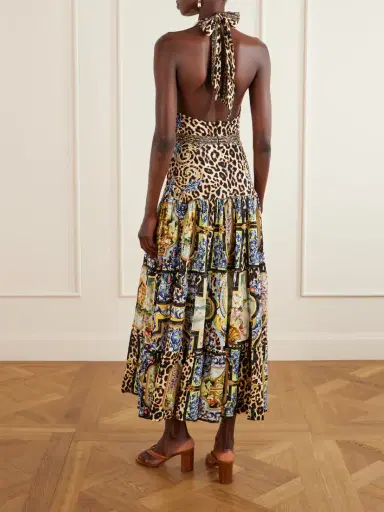 Camilla Tiered Crystal-embellished Printed Jersey Maxi Dress | Thumbnail 3