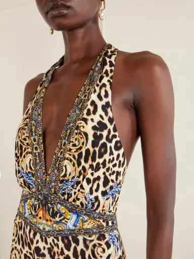 Camilla Tiered Crystal-embellished Printed Jersey Maxi Dress | Thumbnail 4