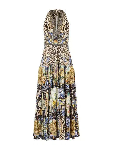 Camilla Tiered Crystal-embellished Printed Jersey Maxi Dress | Thumbnail 1