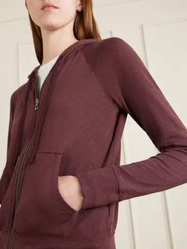 James Perse French Cotton-terry Hoodie | Thumbnail 5 James Perse French Cotton-terry Hoodie | Thumbnail 5