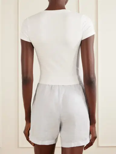 James Perse Cropped Cotton-blend Jersey T-shirt | Thumbnail 4