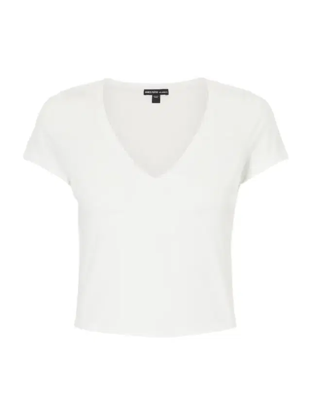 James Perse Cropped Cotton-blend Jersey T-shirt