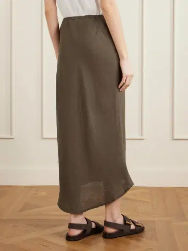 James Perse Linen Midi Skirt | Thumbnail 4 James Perse Linen Midi Skirt | Thumbnail 4