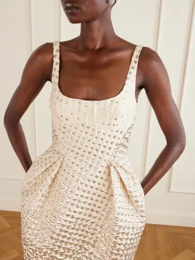 Christopher John Rogers Metallic Jacquard-woven Gown | Thumbnail 4 Christopher John Rogers Metallic Jacquard-woven Gown | Thumbnail 4