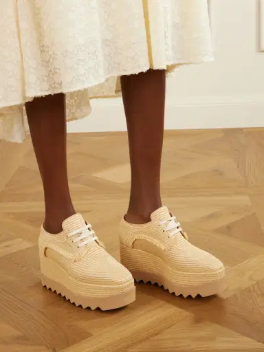 Stella McCartney Elyse Woven Raffia Platform Brogues | Thumbnail 2 Stella McCartney Elyse Woven Raffia Platform Brogues | Thumbnail 2