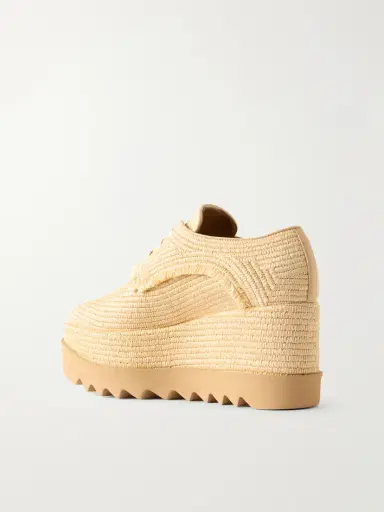 Stella McCartney Elyse Woven Raffia Platform Brogues | Thumbnail 3 Stella McCartney Elyse Woven Raffia Platform Brogues | Thumbnail 3
