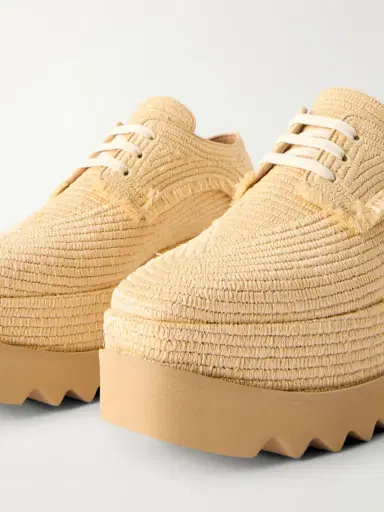 Stella McCartney Elyse Woven Raffia Platform Brogues | Thumbnail 5 Stella McCartney Elyse Woven Raffia Platform Brogues | Thumbnail 5