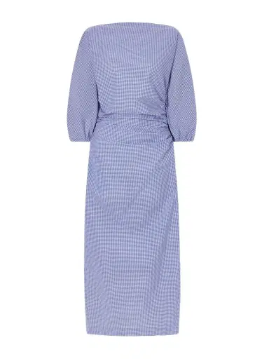 BERNADETTE Checked Cotton Midi Dress | Thumbnail 1 BERNADETTE Checked Cotton Midi Dress | Thumbnail 1