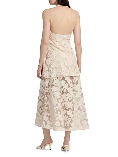 Amur Women's Calypso Lace Halter Midi-Dress - Storm Cloud - Size 12 | Thumbnail 5 Amur Women's Calypso Lace Halter Midi-Dress - Storm Cloud - Size 12 | Thumbnail 5