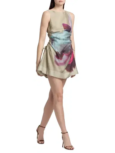Amur Women's Waverlyn Ruched Minidress - Sage Orchid - Size 10 | Thumbnail 2