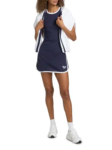 TANYA TAYLOR Women's Coco Piped Tennis Minidress | Thumbnail 2 TANYA TAYLOR Women's Coco Piped Tennis Minidress | Thumbnail 2