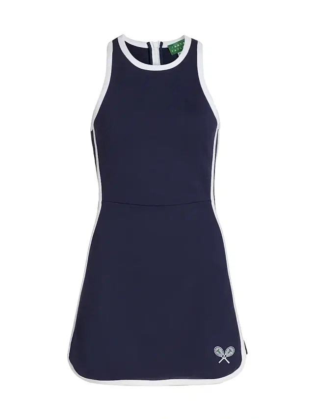 Women's Coco Piped Tennis Minidress - Maritime Blue