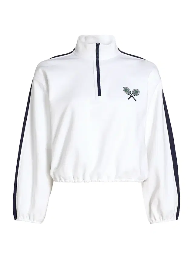 Women's Maria Terry Quarter-Zip Pullover - Optic White