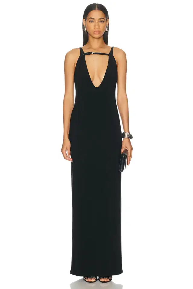 Grace Ling Belted Maxi Pillar Dress