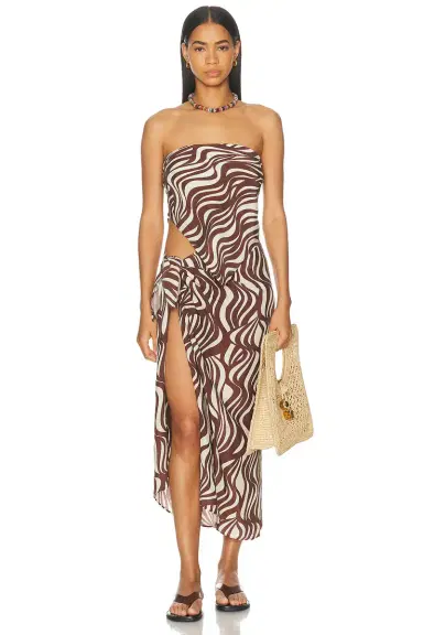 ENZA COSTA Wave Print Sarong | Thumbnail 5
