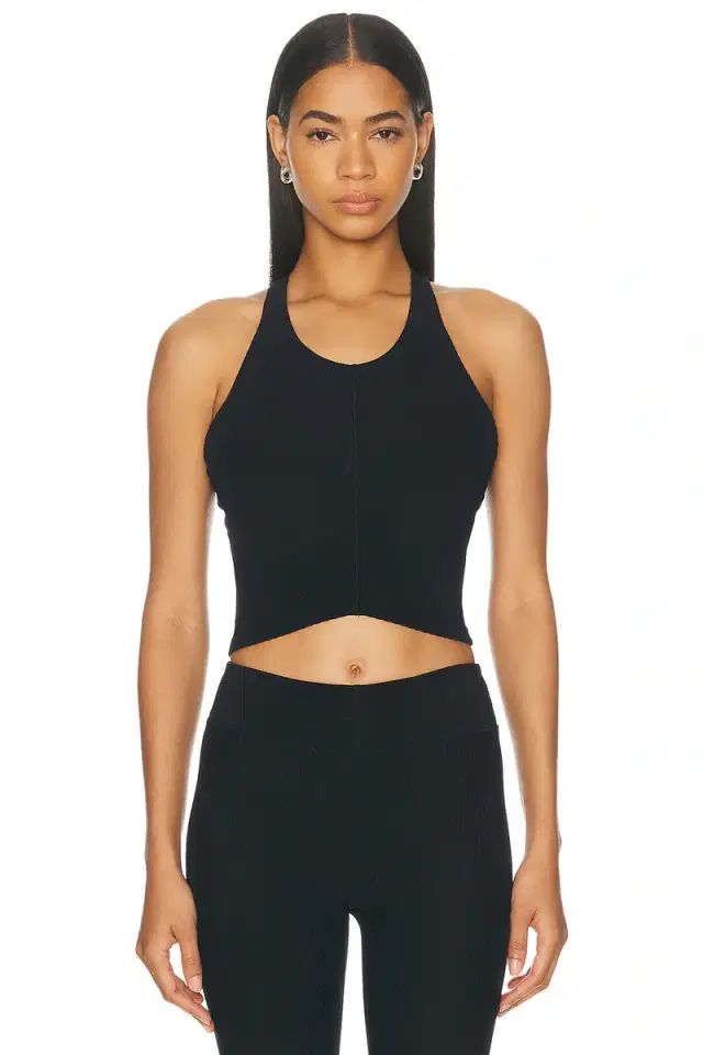Impulse Ribbed High Neck Tank Top