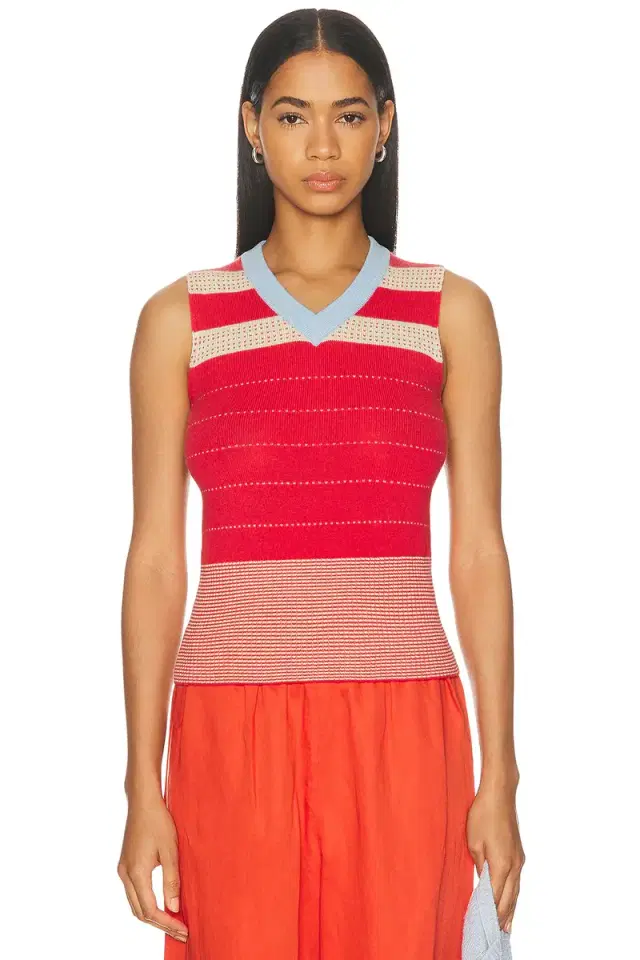 Guest In Residence Collegiate Stripe Vest Top