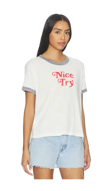 DAYDREAMER Nice Try Burnout Ringer Tee | Thumbnail 2 DAYDREAMER Nice Try Burnout Ringer Tee | Thumbnail 2