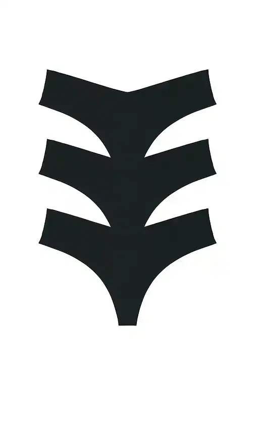 Invisible Rib Thong 3-pack