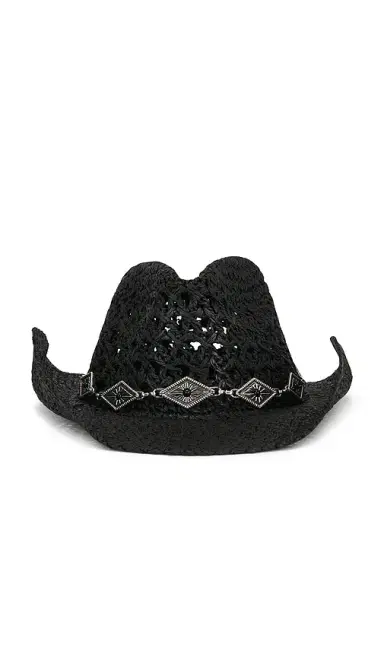8 Other Reasons Woven Cowboy Hat With Diamond Shaped Metal Band | Thumbnail 2