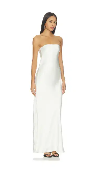 Norma Kamali Bias Strapless Gown | Thumbnail 2 Norma Kamali Bias Strapless Gown | Thumbnail 2