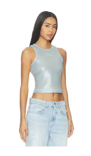 Casablanca Ribbed Plated Tank Top | Thumbnail 2