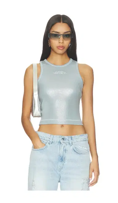 Casablanca Ribbed Plated Tank Top | Thumbnail 1
