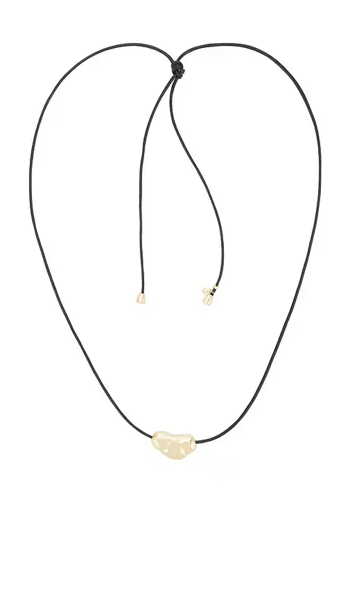 Ettika Wavy Metal Bolo Cord Necklace
