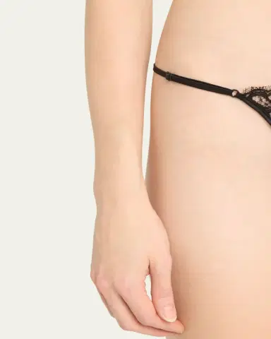 Kiki De Montparnasse Camille Scalloped Lace G-String | Thumbnail 4