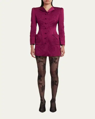 Valentino Garavani Pleated Blazer-Style Mini Dress | Thumbnail 2