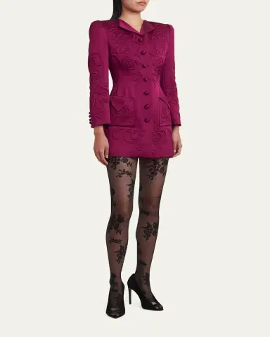 Valentino Garavani Pleated Blazer-Style Mini Dress | Thumbnail 4