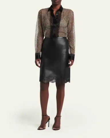 Tom Ford Polka-Dot Lace Button-Down Shirt | Thumbnail 2 Tom Ford Polka-Dot Lace Button-Down Shirt | Thumbnail 2