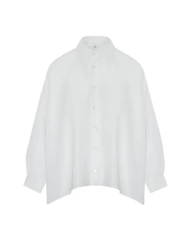 Eskandar Wide A-Line Shirt With Collar - Very Long Length