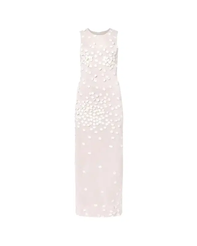 Altuzarra Nelly Degrade Flower Applique Mesh Maxi Dress
