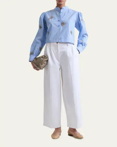 Altuzarra Dash Pleated Wide-Leg Jeans | Thumbnail 2 Altuzarra Dash Pleated Wide-Leg Jeans | Thumbnail 2