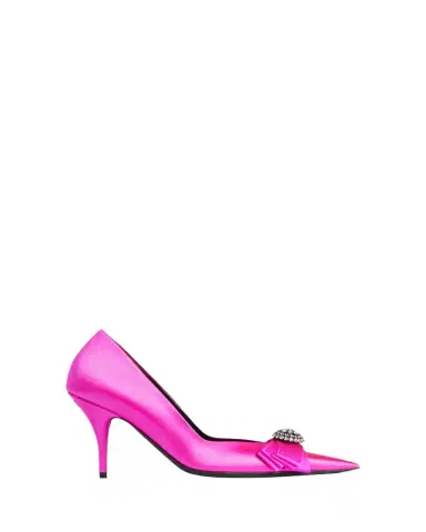 Balenciaga 90mm Avenue Palazzo Embellished Bow Satin Pumps | Thumbnail 1 Balenciaga 90mm Avenue Palazzo Embellished Bow Satin Pumps | Thumbnail 1