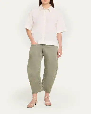ALL THREE Aisla Poplin Button-Front Shirt | Thumbnail 2