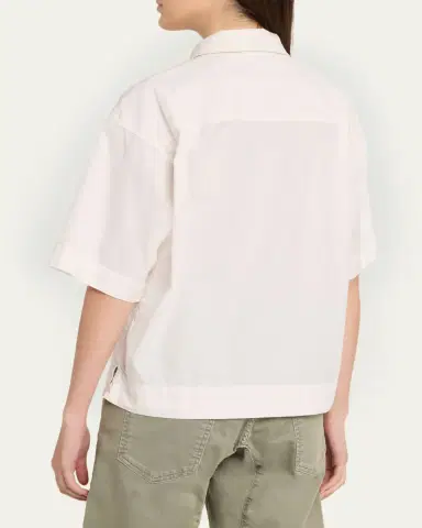 ALL THREE Aisla Poplin Button-Front Shirt | Thumbnail 3