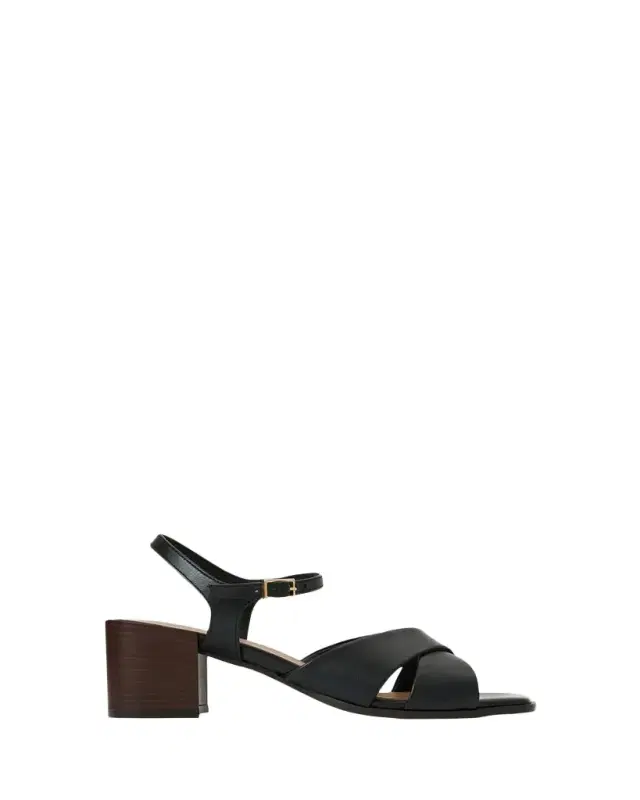 Aquatalia 55mm Domenica Leather Block-Heel Sandals
