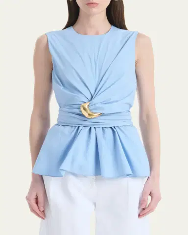 Altuzarra Tizzy Gathered Sleeveless Top | Thumbnail 4 Altuzarra Tizzy Gathered Sleeveless Top | Thumbnail 4