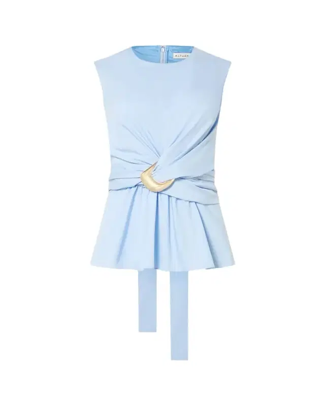 Altuzarra Tizzy Gathered Sleeveless Top